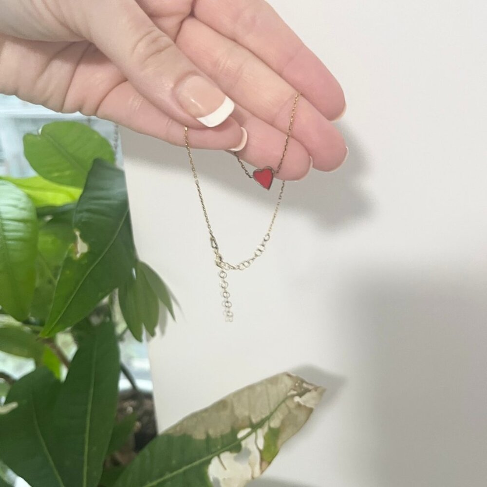 Women's Dainty Heart Shaped Gold Plated Anklet